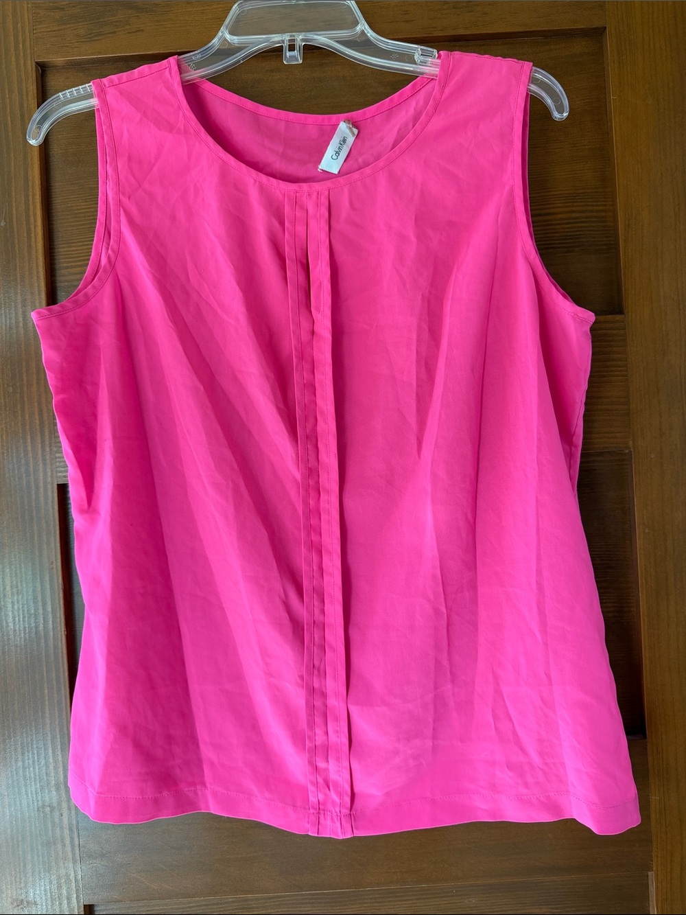 Calvin Klein hot pink sleeveless top Medium